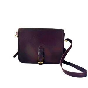 Coach Leather Crossbody Bag in Deep Burgundy